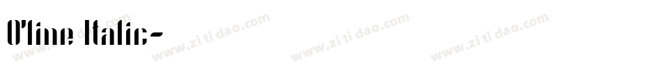 O'line Italic字体转换